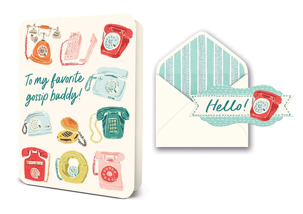Gossip Buddy Deluxe Greeting Card