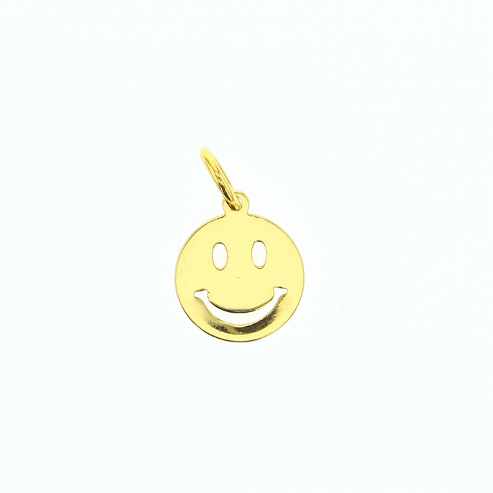 Gold Small Smiley Face Charm