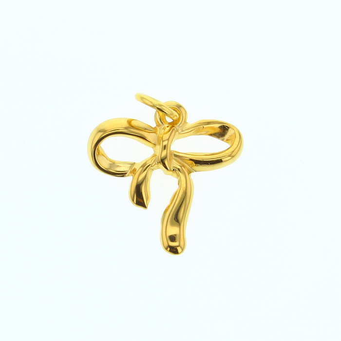 Gold Medium Bow Charm