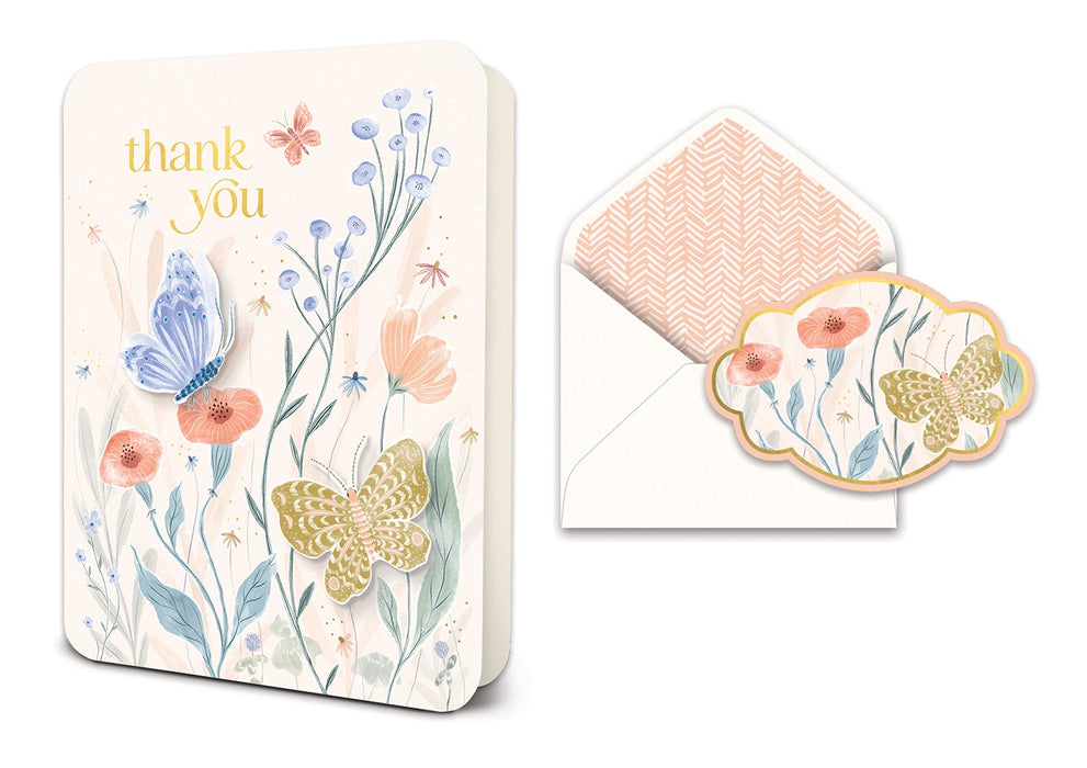 Fluttering Blooms Gratitude Deluxe Greeting Card