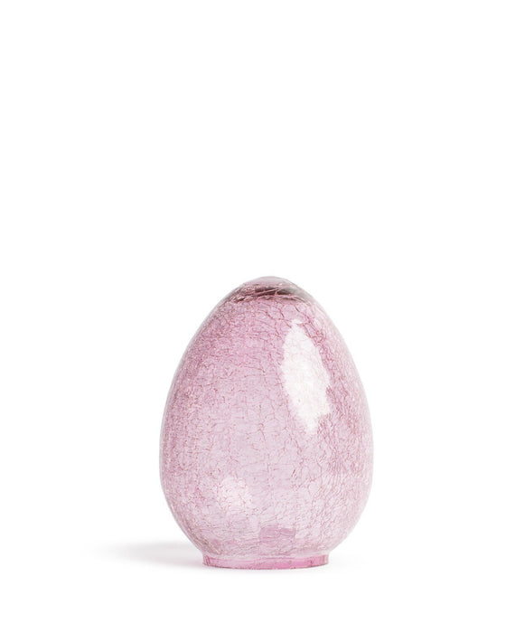 Small Amelia Glass Egg Pink 6x8