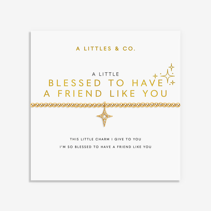 Blessed to Have a Friend Like You Gold Bracelet