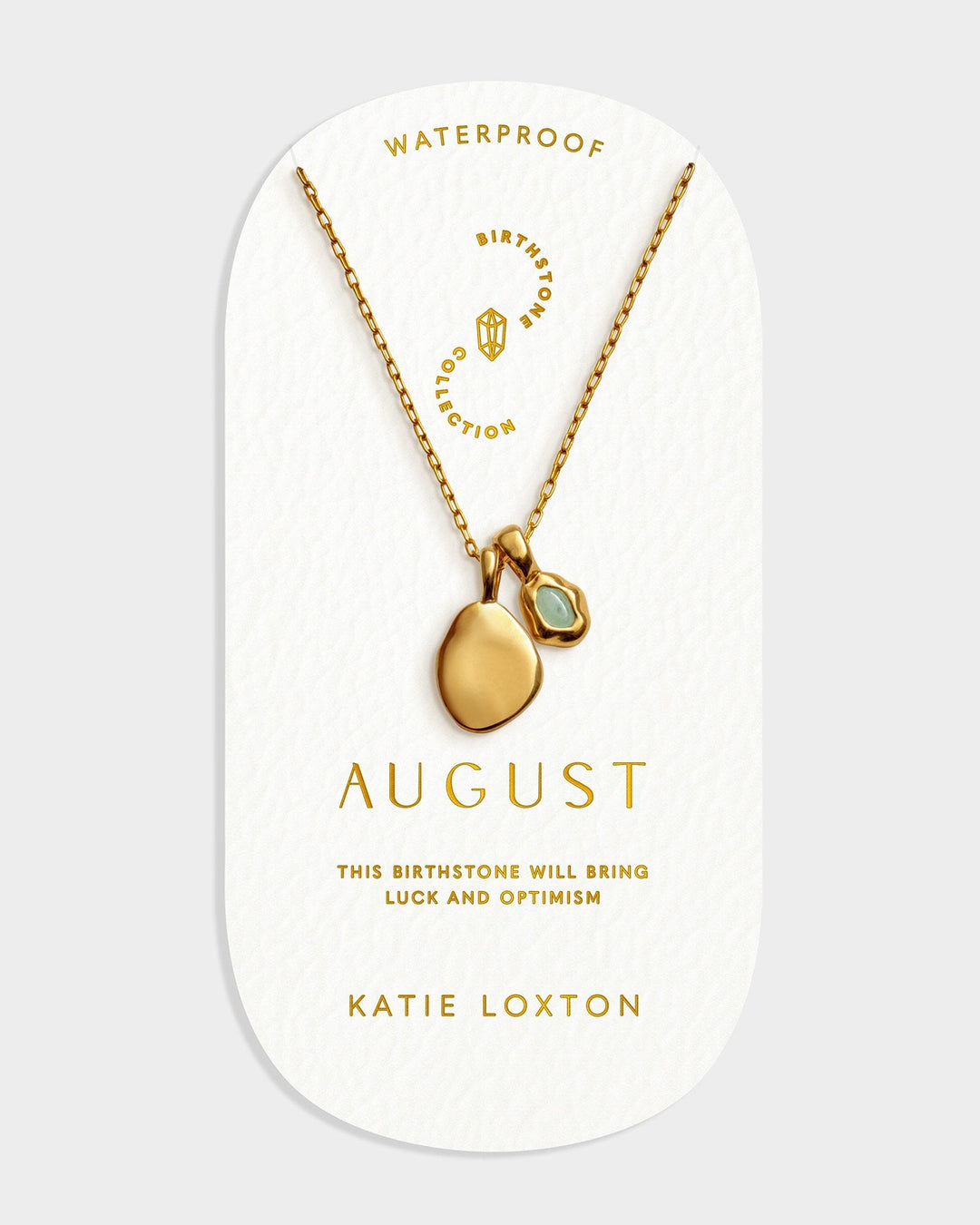 Birthstone Necklace - August - Aventurine
