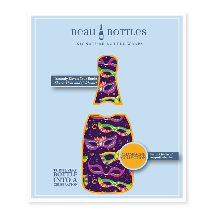 Mardi Masquerade Bottle Wrap - Champagne Collection