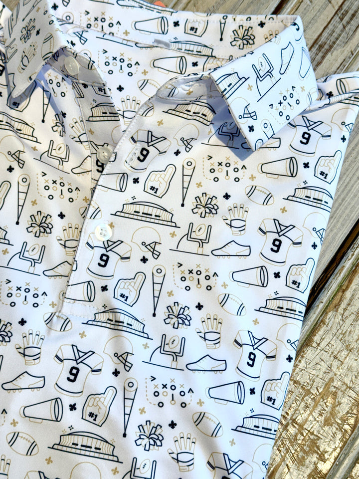 Saints Drawn Icon Polo