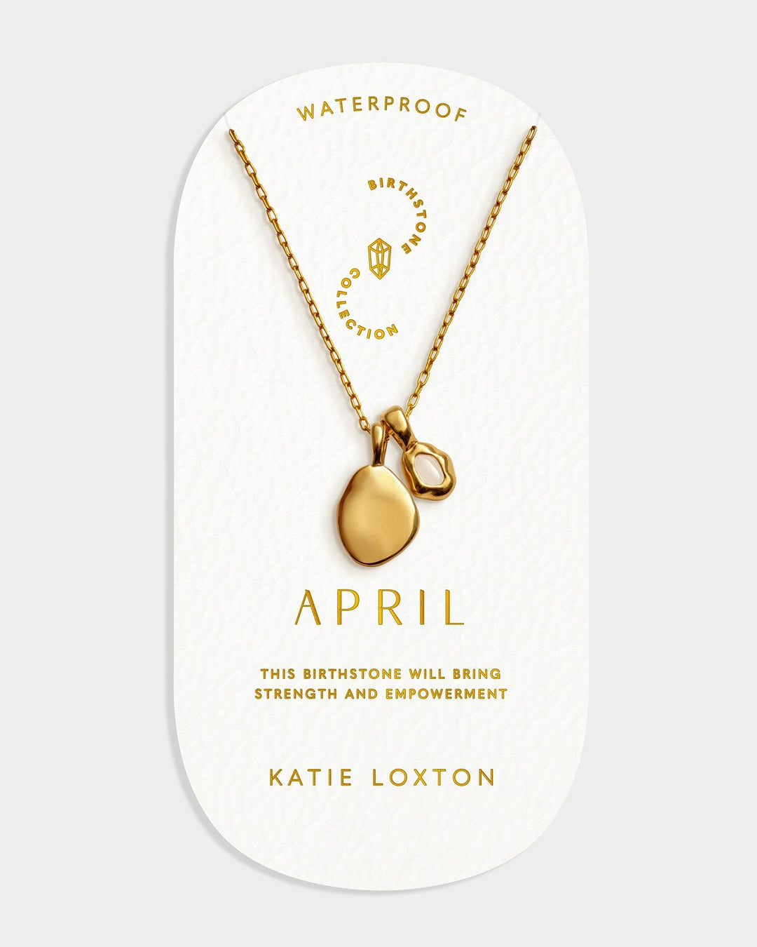 Birthstone Necklace - April - Rock Crystal