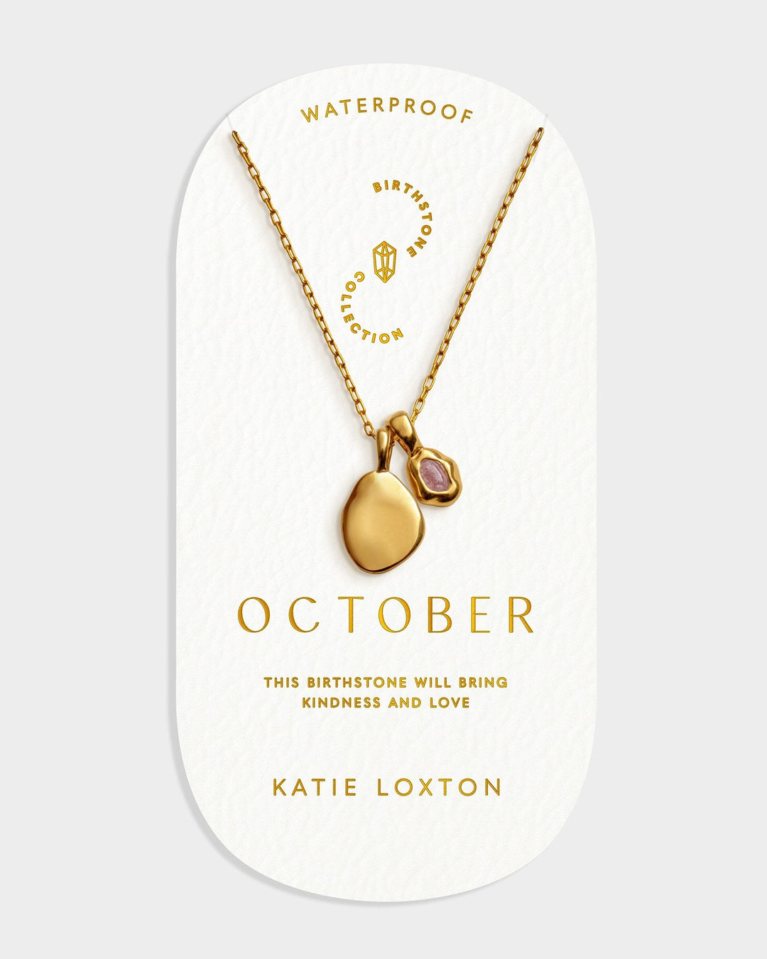 Birthstone Necklace - October - Tourmaline