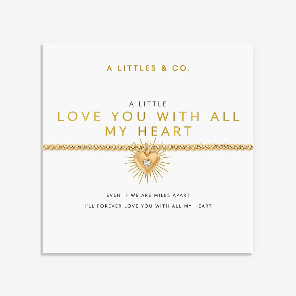 Love You With All My Heart Gold Bracelet