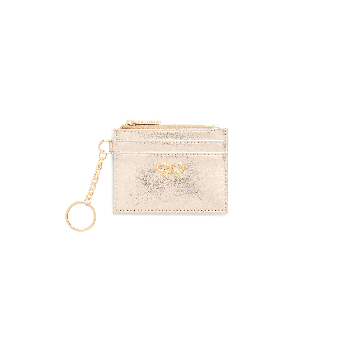 Bow Card Case / Key Ring - Gold