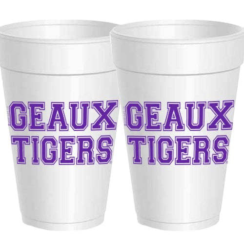 Geaux Tigers Styrofoam Cup - Set of 10