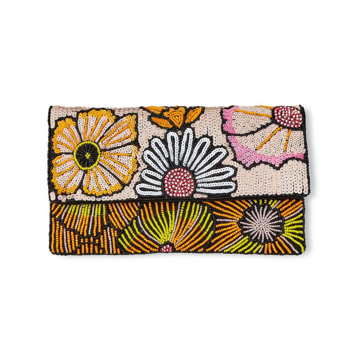 Wild Flower Beaded Clutch