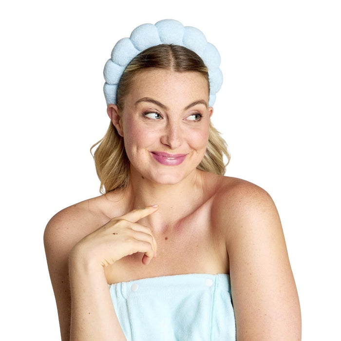 Spa Time Headband and Snap Closure Wrap Towel Set