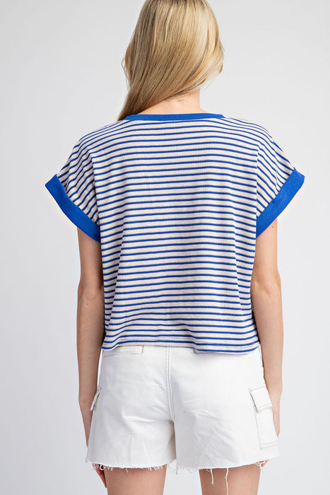 Striped Short Sleeve Top