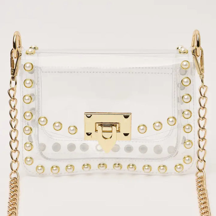 Jackie Clear Purse - Pearl
