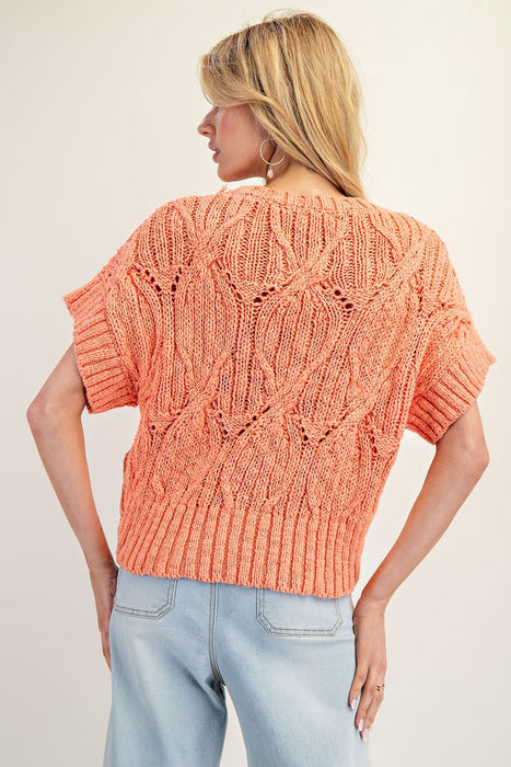 Short Sleeve Sweater Top