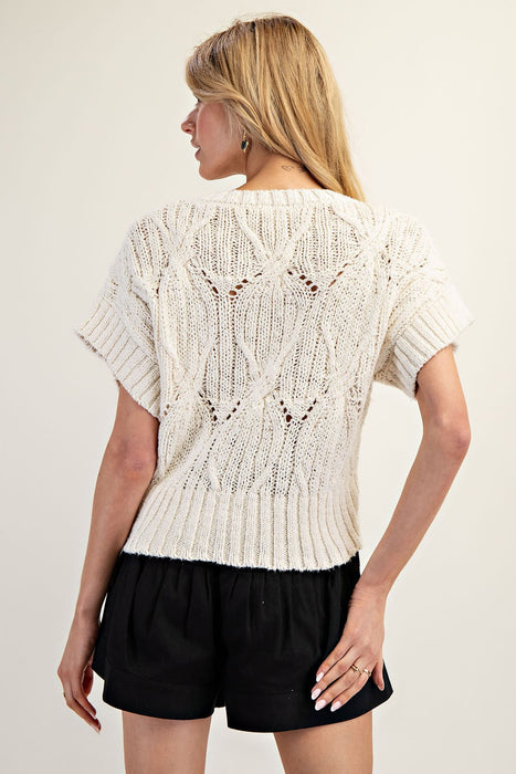 Short Sleeve Sweater Top