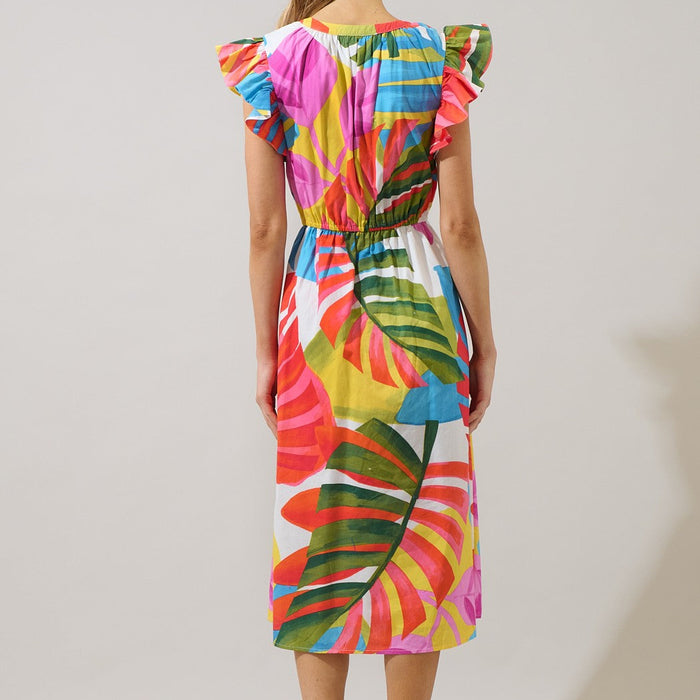Breezy Palms Tiarna Ruffle Midi Dress