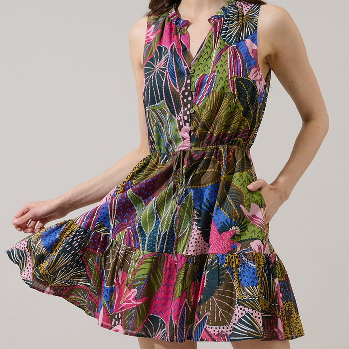 Jenla Floral Itzel Shift Mini Dress