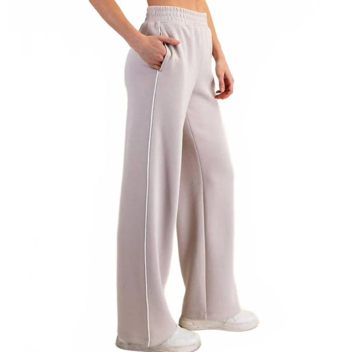 Modal Scuba Two Stripe Piping Straight Pant