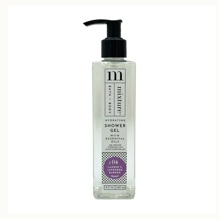 Mixture hydrating shower gel in a clear pump bottle, No. 04 Lauren&