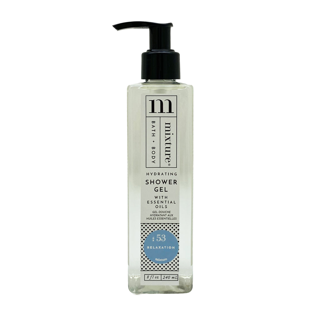 Mixture hydrating shower gel in a clear pump bottle, No. 53 Relaxation