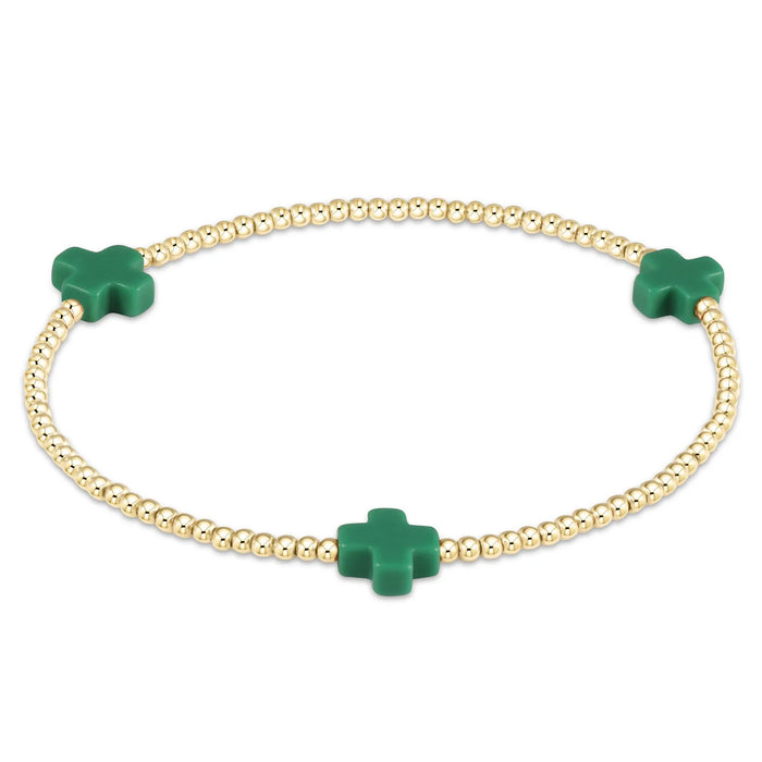 Signature Cross Small 2mm Gold Bracelet