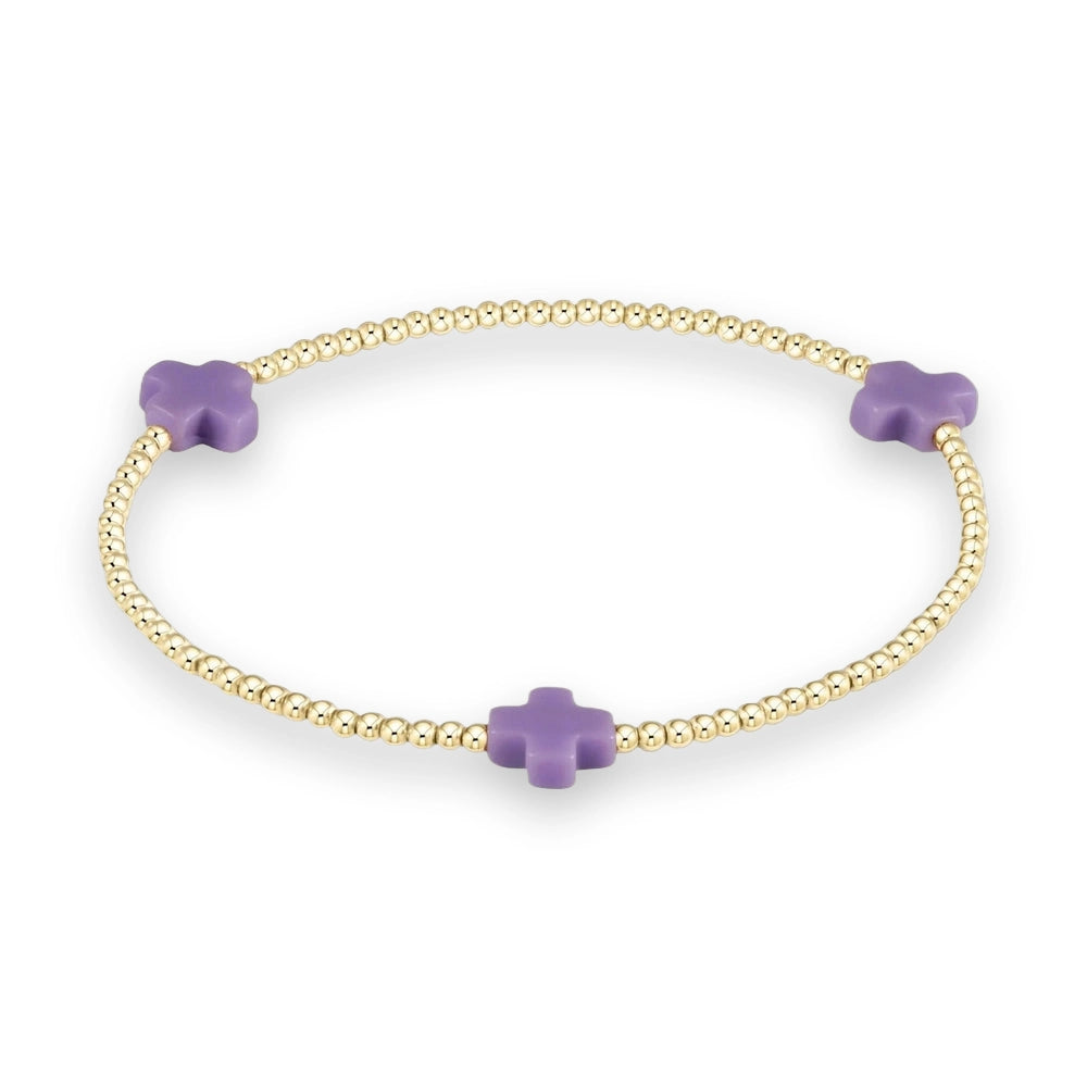 Signature Cross Small 2mm Gold Bracelet