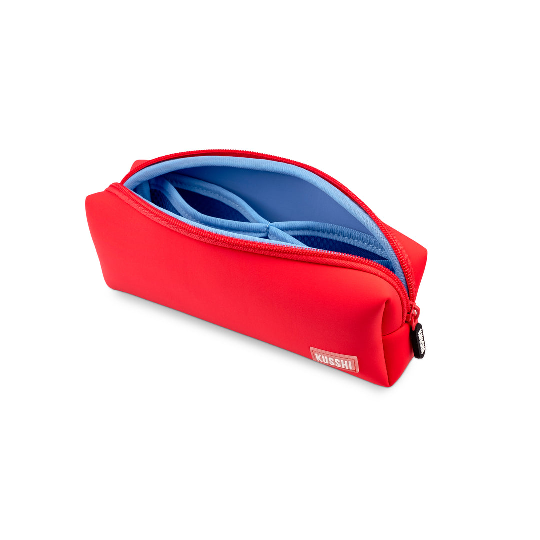 Essentials Pouch - Coral Red/Periwinkle