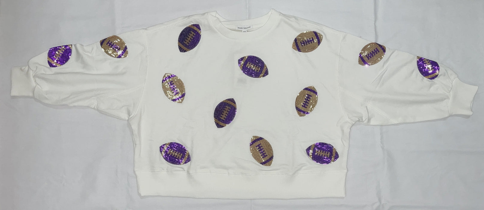 Millie Purple and Gold Football Sweatshirt