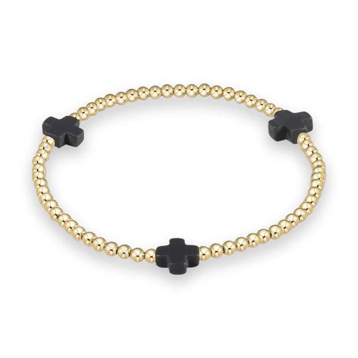 Signature Cross 3mm Gold Bracelet