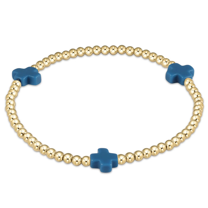 Signature Cross 3mm Gold Bracelet