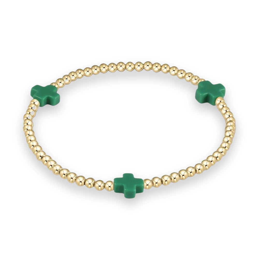 Signature Cross 3mm Gold Bracelet
