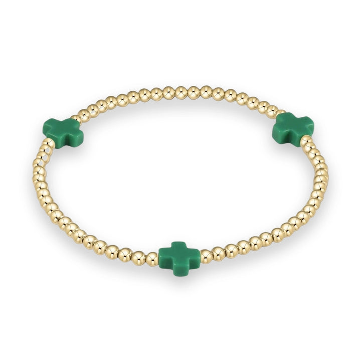 Signature Cross 3mm Gold Bracelet