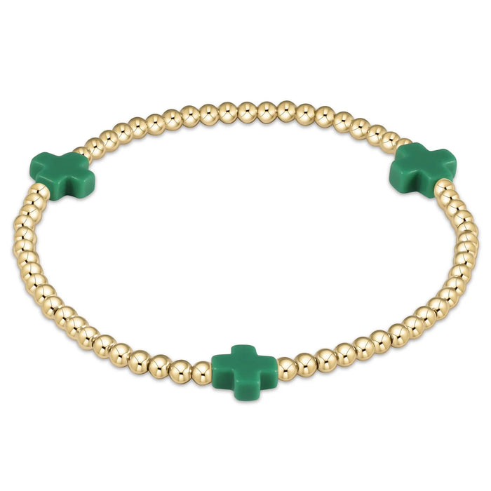 Signature Cross 3mm Gold Bracelet