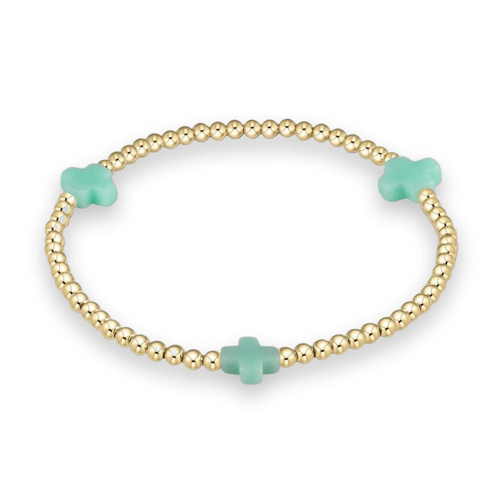 Signature Cross 3mm Gold Bracelet