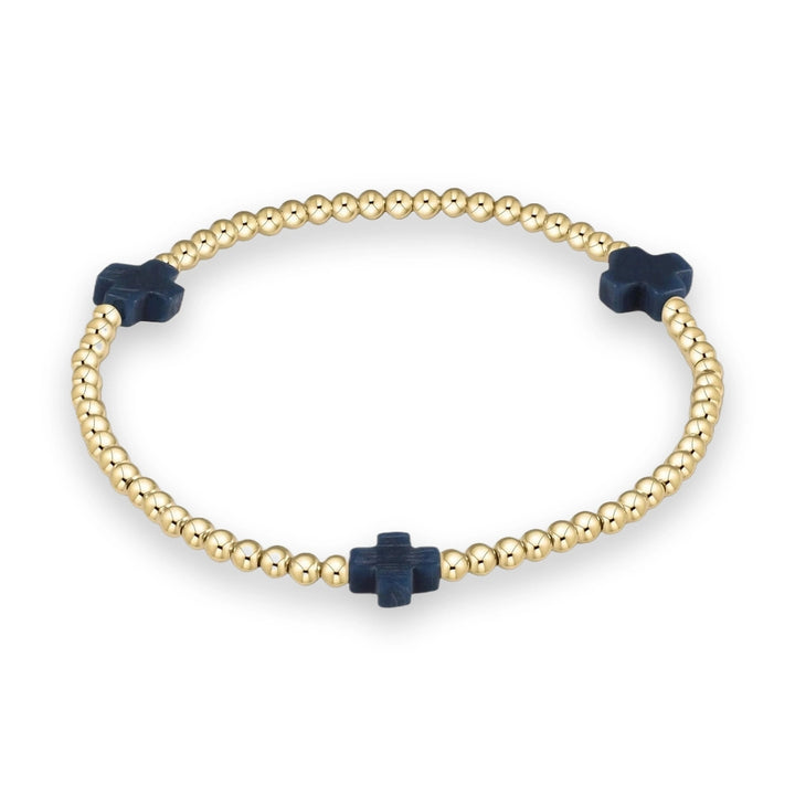 Signature Cross 3mm Gold Bracelet