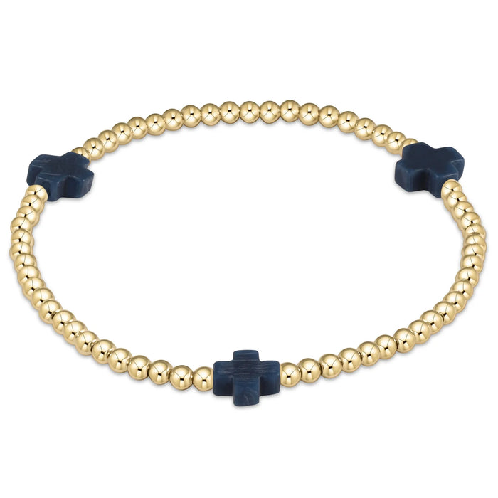 Signature Cross 3mm Gold Bracelet