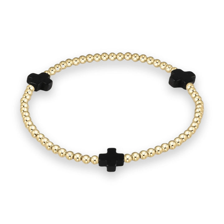 Signature Cross 3mm Gold Bracelet