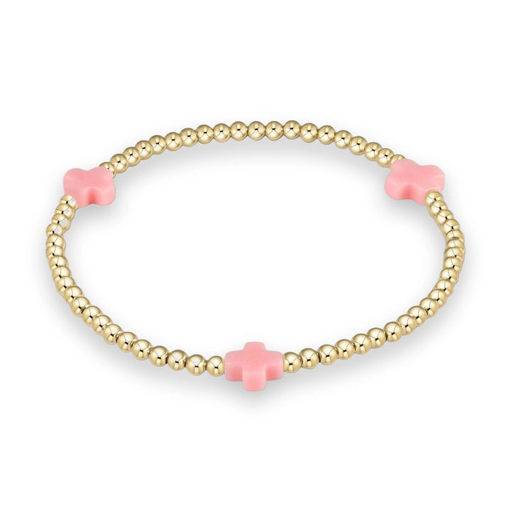 Signature Cross 3mm Gold Bracelet