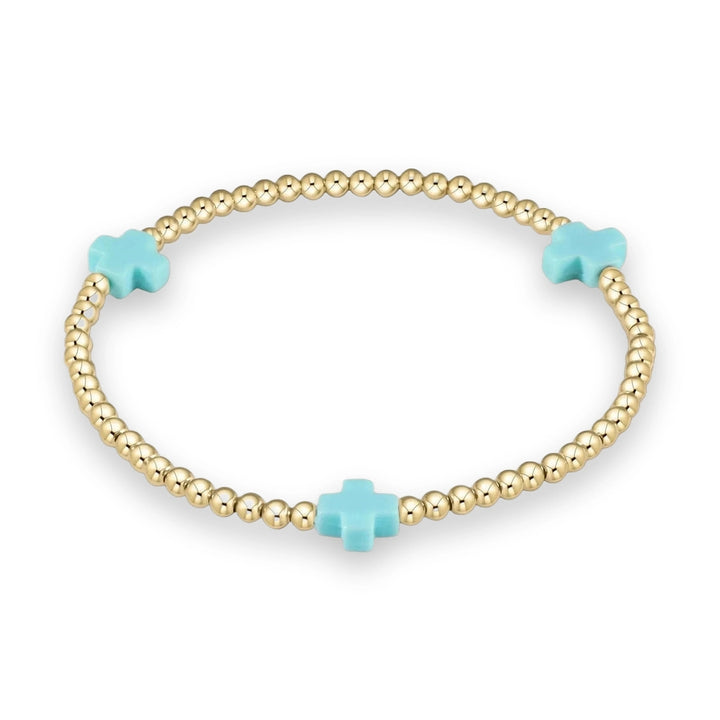 Signature Cross 3mm Gold Bracelet