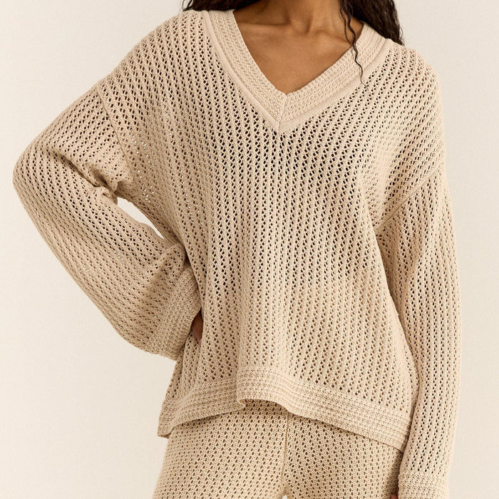 Kiami Crochet Sweater - Tan