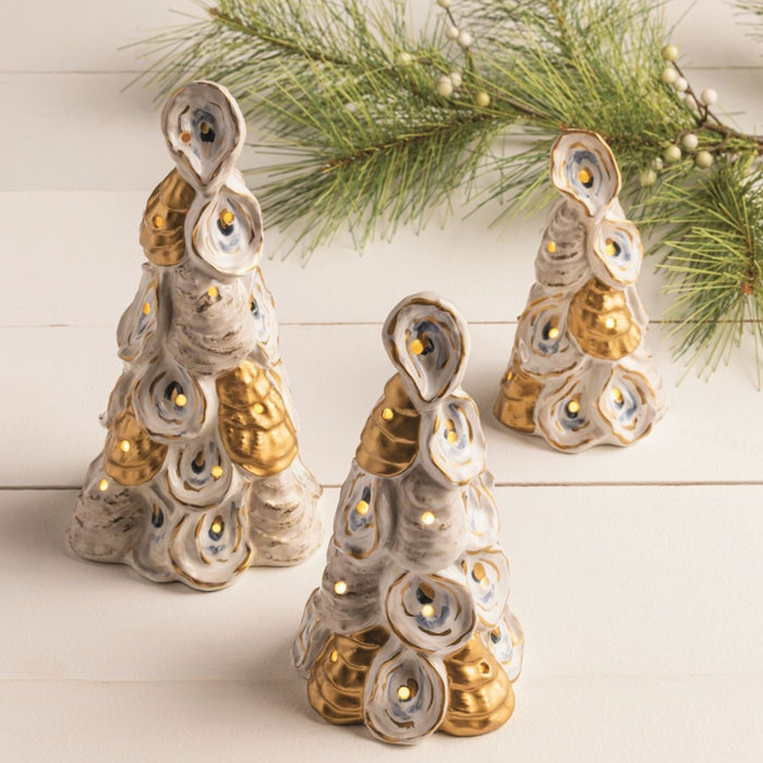 Ceramic Oyster Light Up Tree