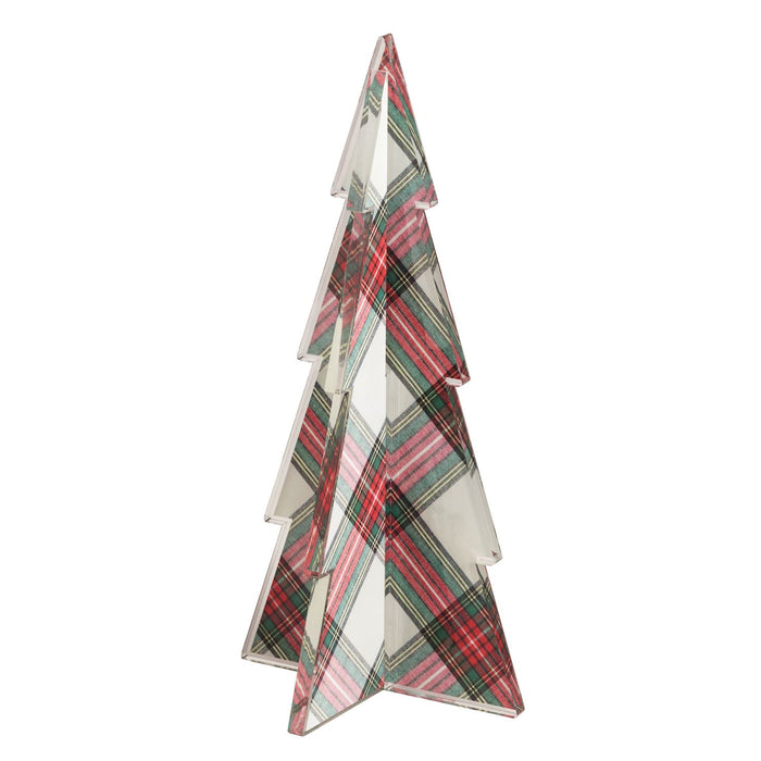 Tartan Acrylic Tree - White