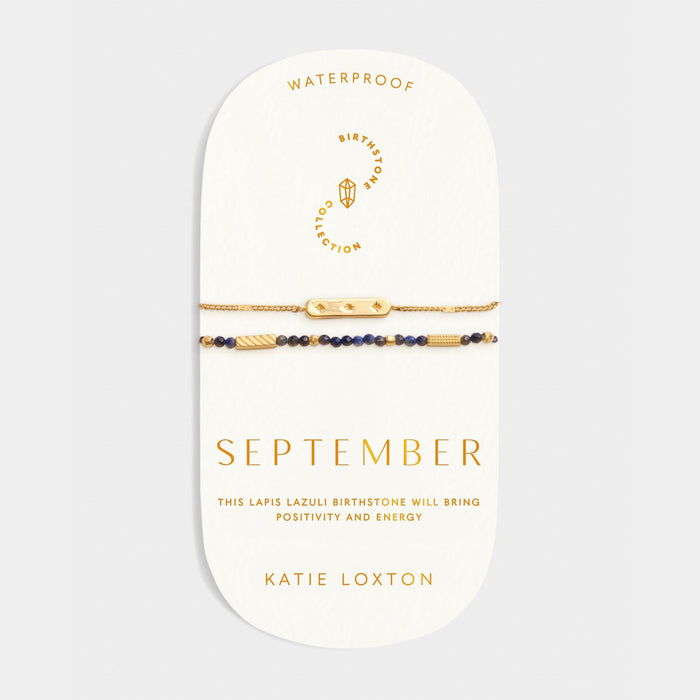 Birthstone Bracelet - September - Lapis Lazuli