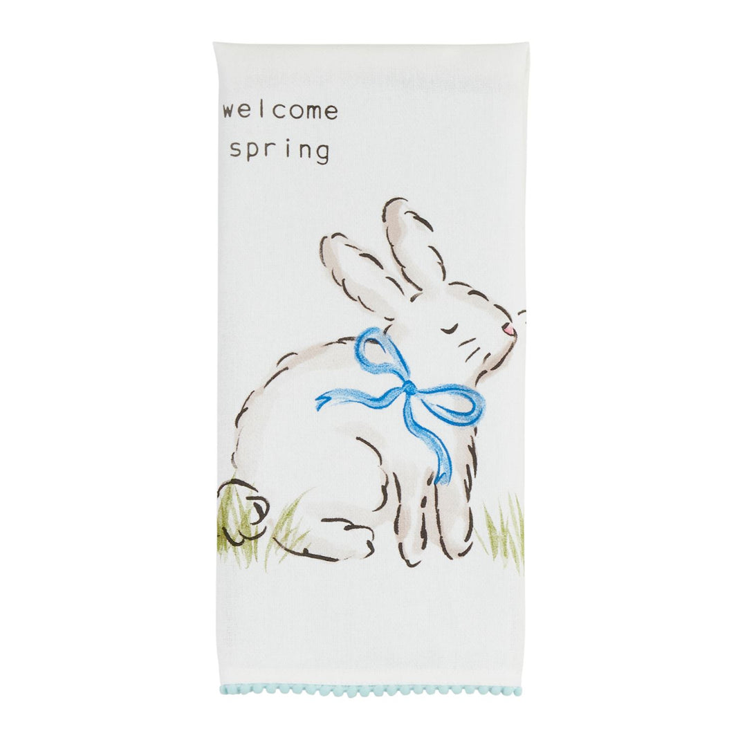 Welcome Spring Bunny Tea Towel (FINAL SALE)