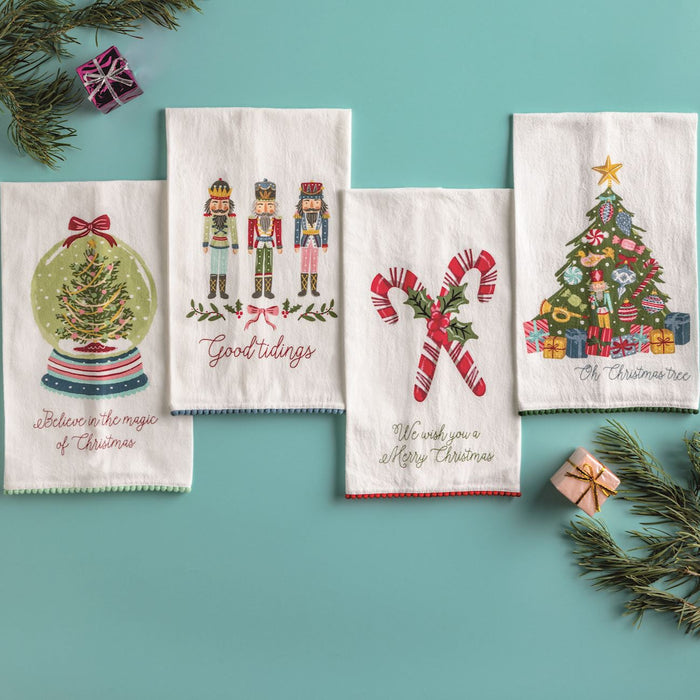 Christmas Pom Trim Towel