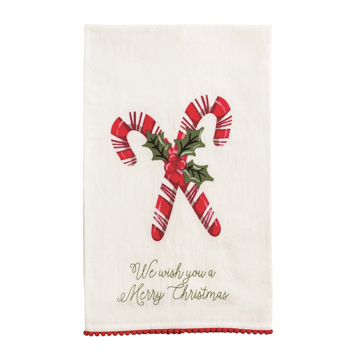 Christmas Pom Trim Towel