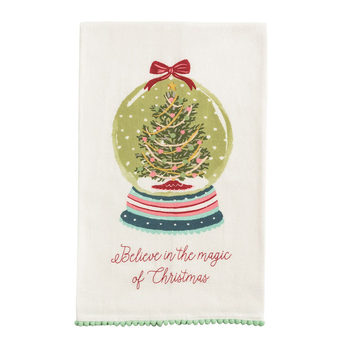 Christmas Pom Trim Towel