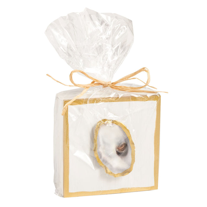 White Oyster Shell Plaque