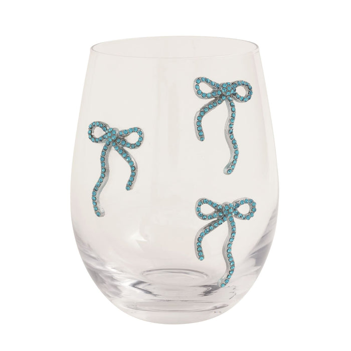 Beaded Three Bows Wine Glass